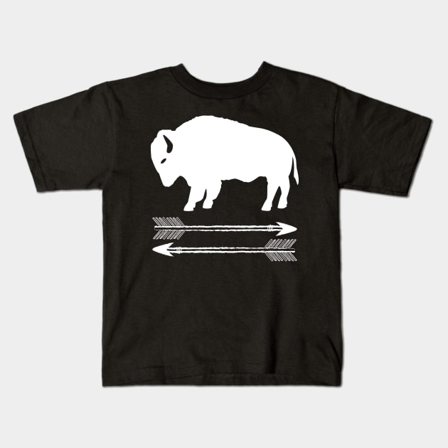 Lucky Buffalo Wilderness Trail Arrows Kids T-Shirt by Brobocop